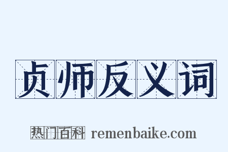 贞师反义词是什么意思的图片